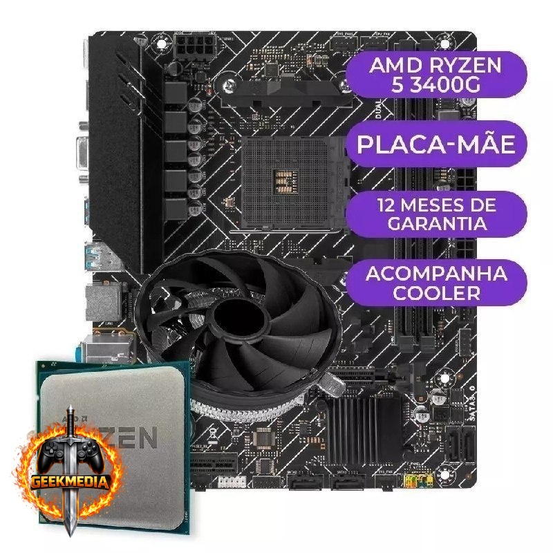 Kit Upgrade Gamer AMD Ryzen 5 3400G  B450M