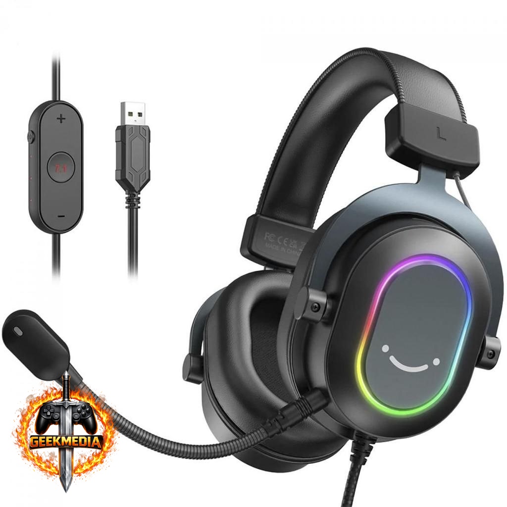 Headset Gamer Fifine H6 7.1 Surround USB RGB