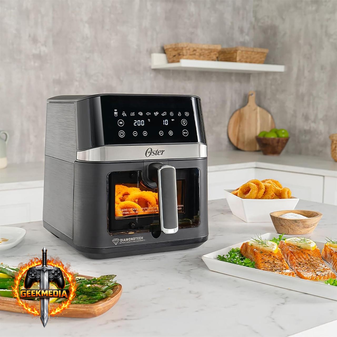 Fritadeira Oster DiamondTech 6L com Visor Transparente