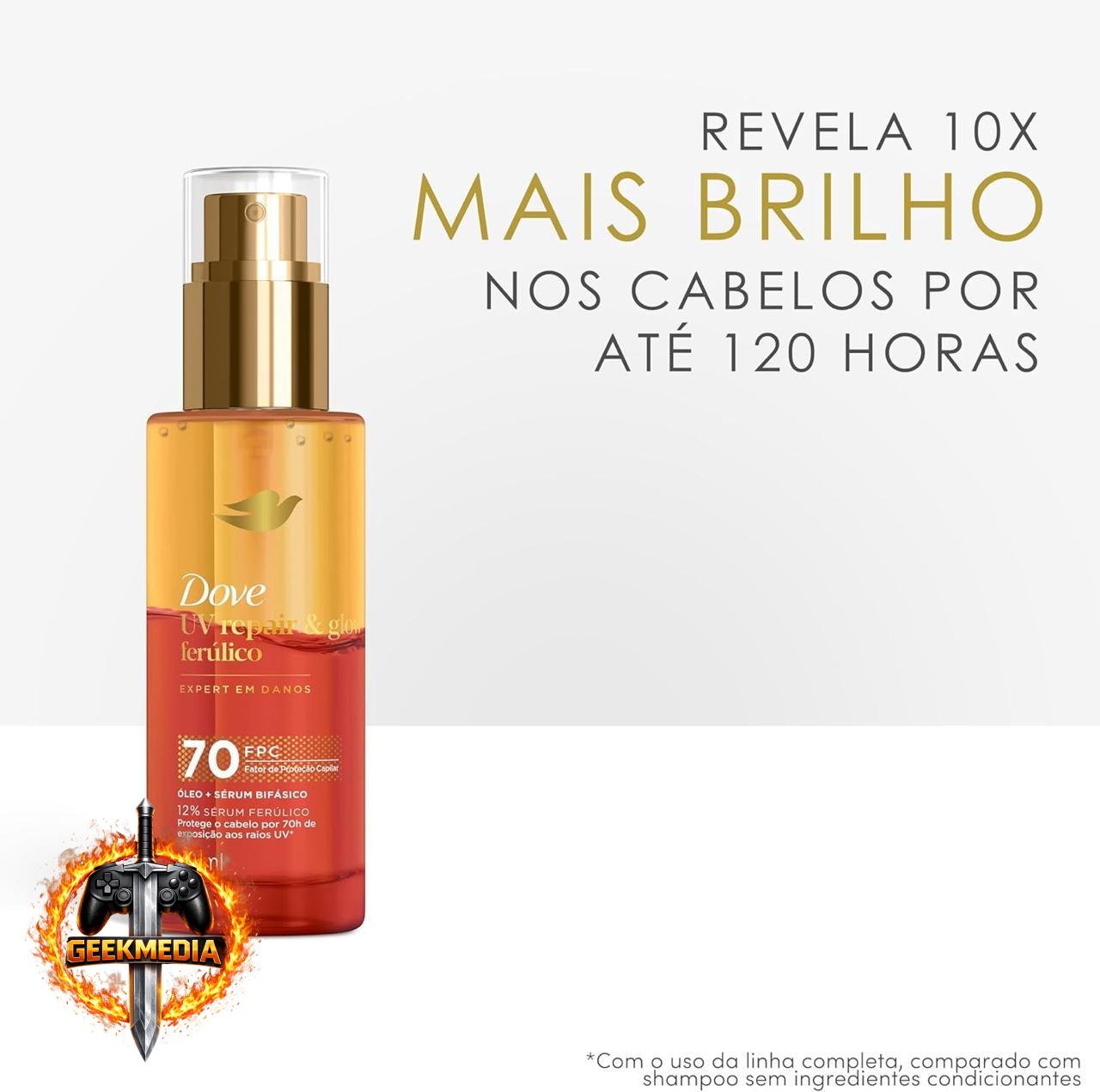 Dove Óleo e Sérum Bifásico UV Repair & Glow 110ml