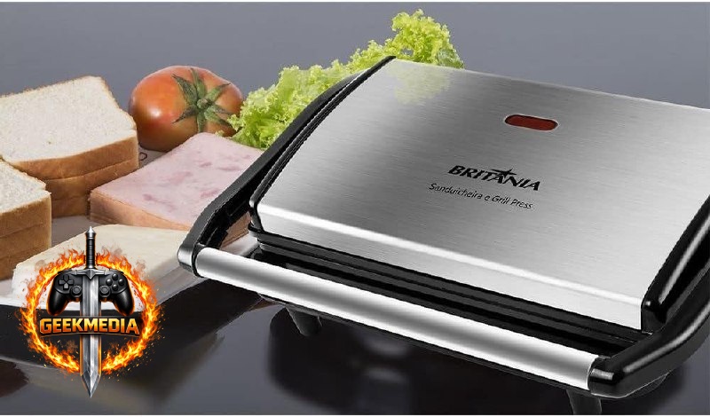 Sanduicheira e Grill Britânia Press 2 em 1 850W 220V