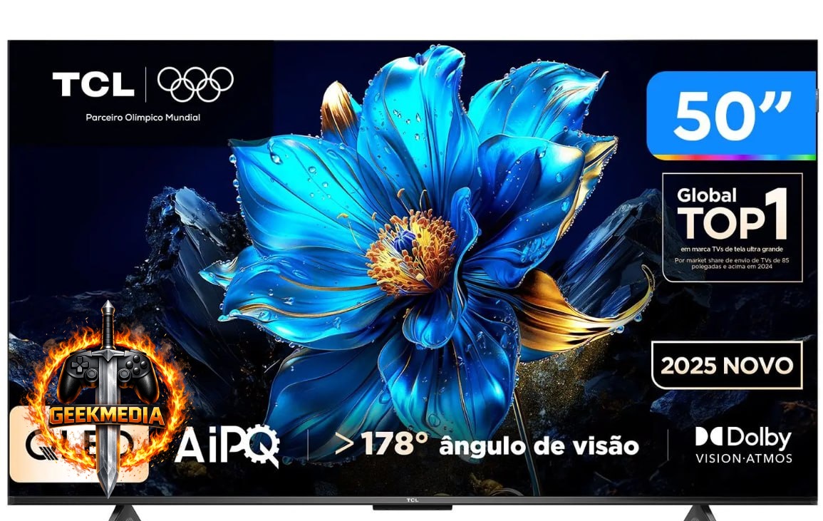 Smart TV 50" TCL 4K UHD QLED 50P7K Google TV