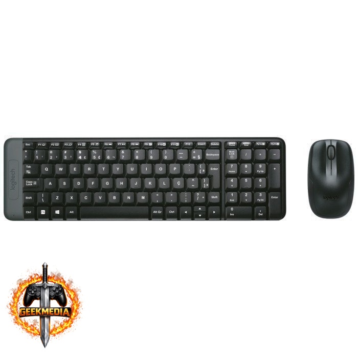 Combo Teclado e Mouse sem fio Logitech MK220