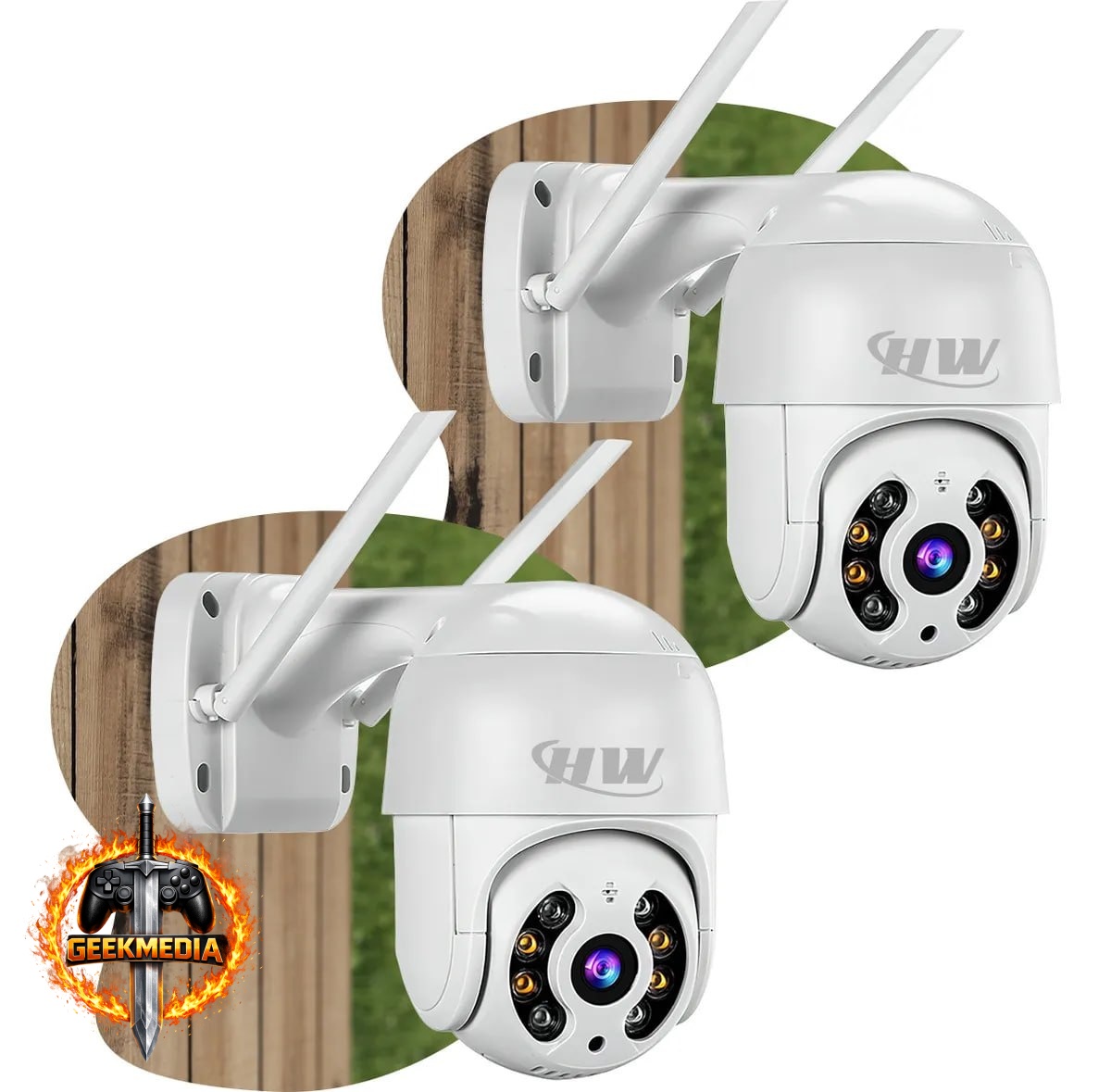 Kit 2 Câmera Segurança IP iCSee WiFi Interna Externa