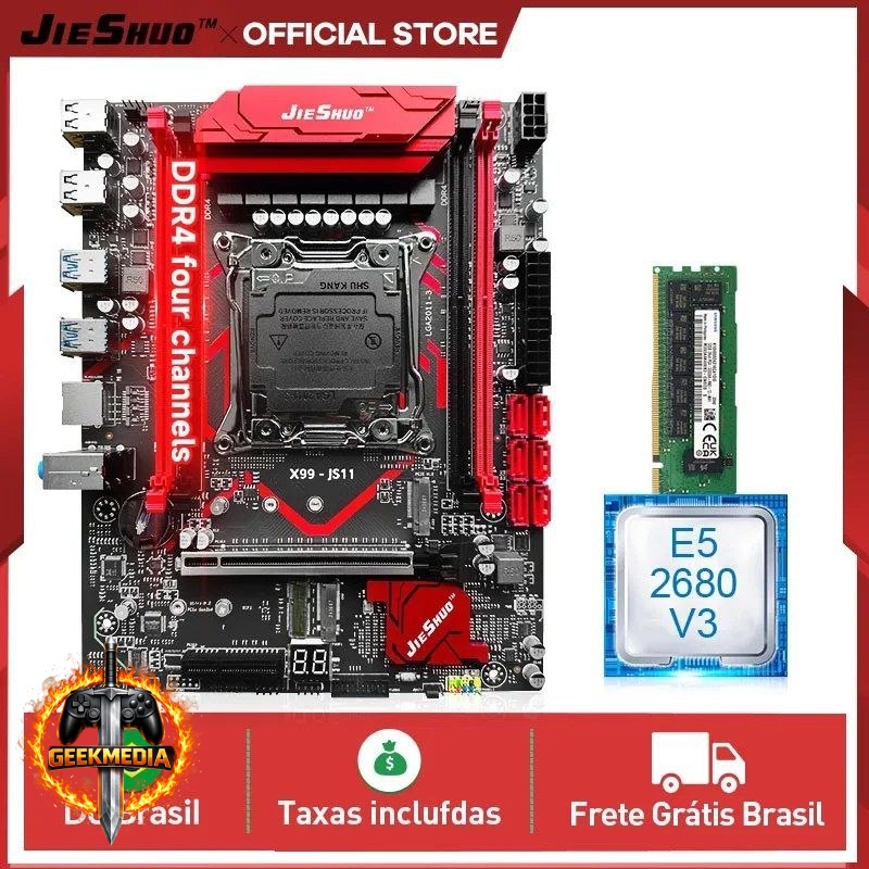 Kit x99 Jieshuo JS11  2680v3  1x16GB Ddr4 ECC