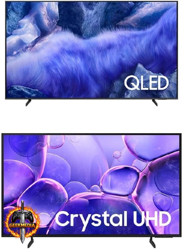 Combo Samsung Vision AI TV 65” QLED 4K  Smart TV 55” Crystal UHD 4K
