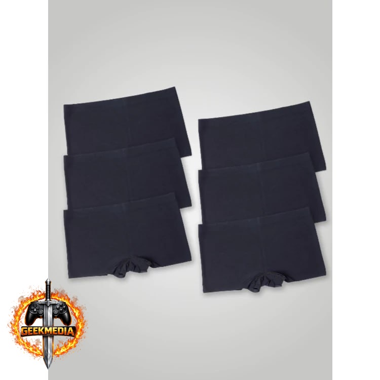 Kit com 6 Calcinhas Boxer Boyshort Sem Costura