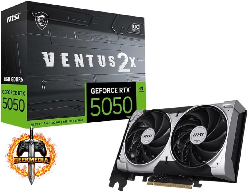 GPU NV RTX5050 8GB GDDR6 128BITS VENTUS 2X OC MSI