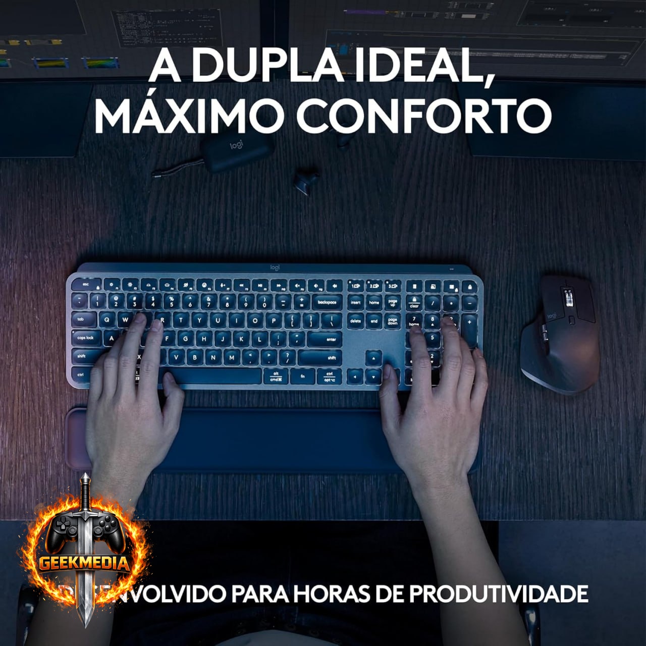 Logitech MX Keys S - Teclado e Mouse Sem Fio