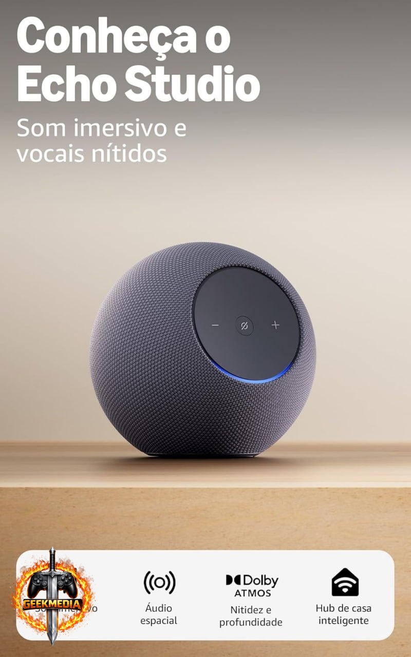 Amazon Echo Studio - Áudio Espacial Dolby Atmos - Grafite