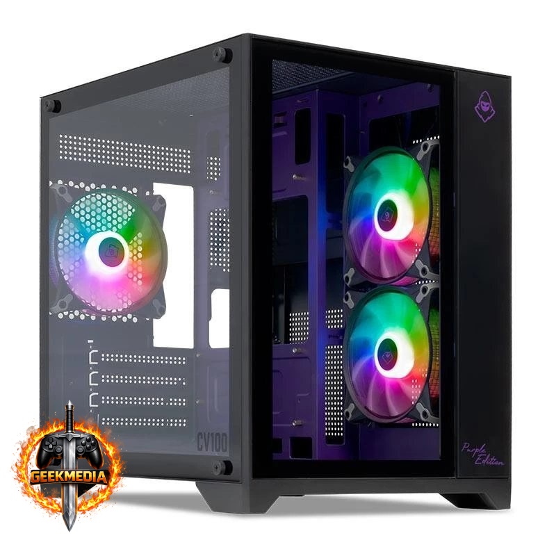 Gabinete Gamer Aquário Mancer CV100 Purple Edition