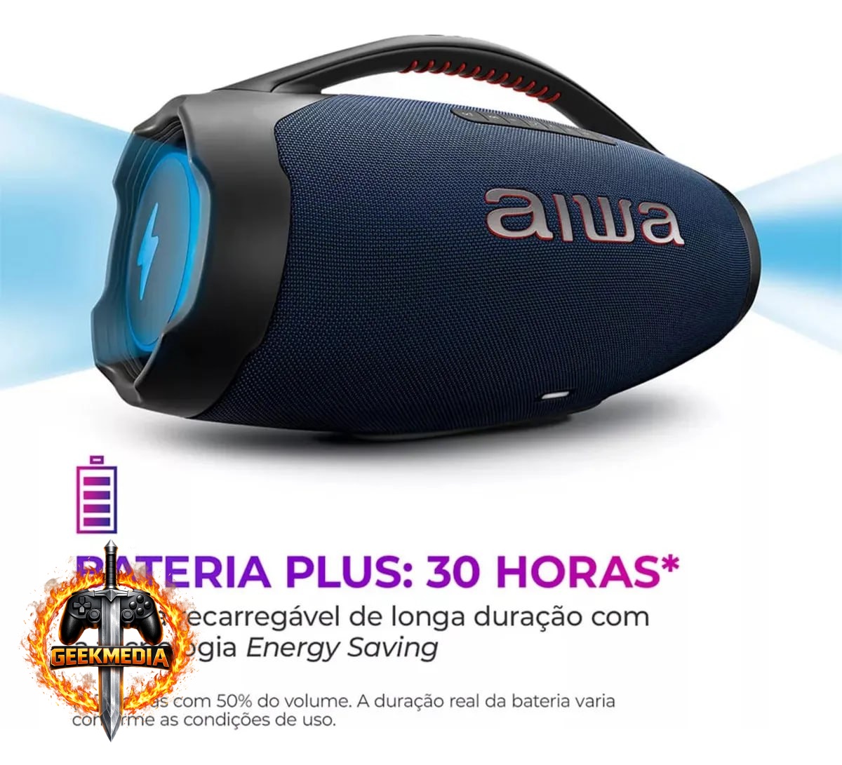 AIWA Boombox Plus BBS-01-LBL 200W - Azul