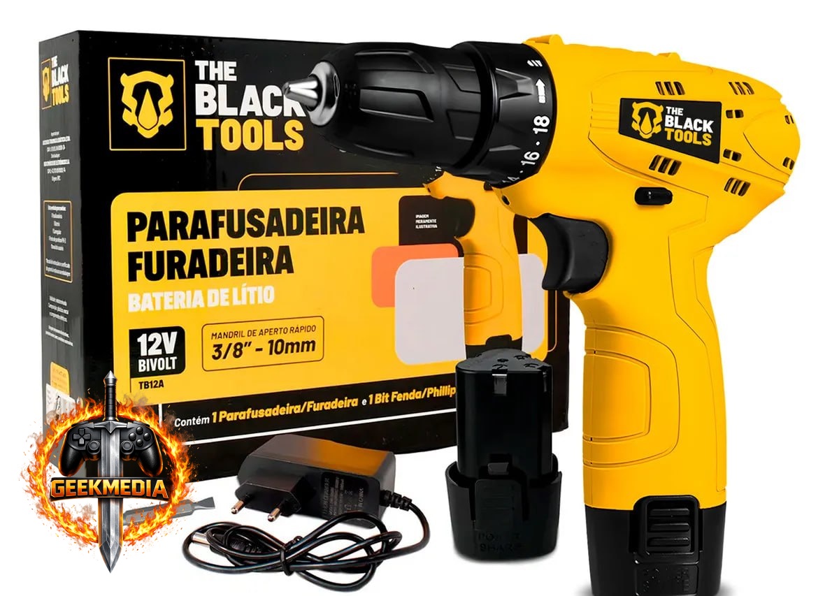 Parafusadeira Furadeira The Black Tools TB12A
