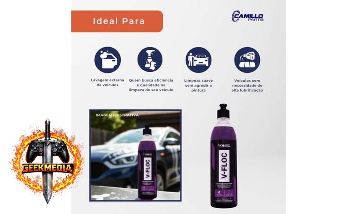 Shampoo Automotivo V-Floc Vonixx 500ml Alta Performance