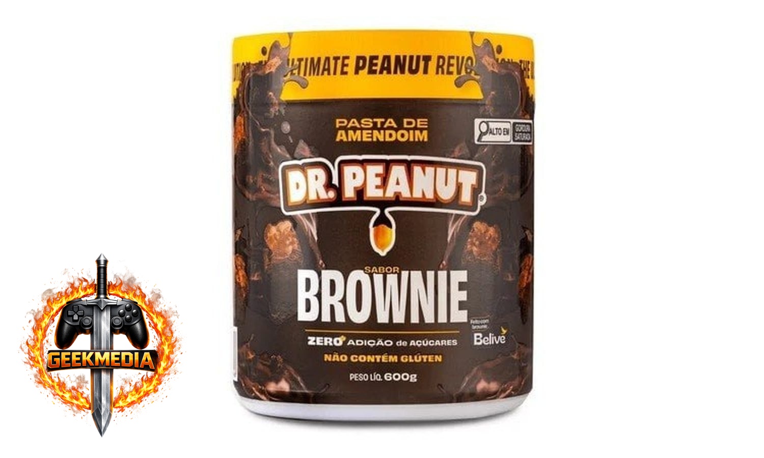 Pasta De Amendoim Com Whey Protein 600g Dr Peanut
