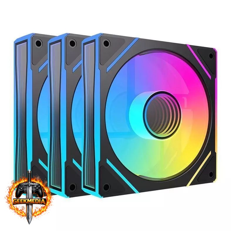 Acegeek Chroma Kit 3x120mm ARGB - Preto