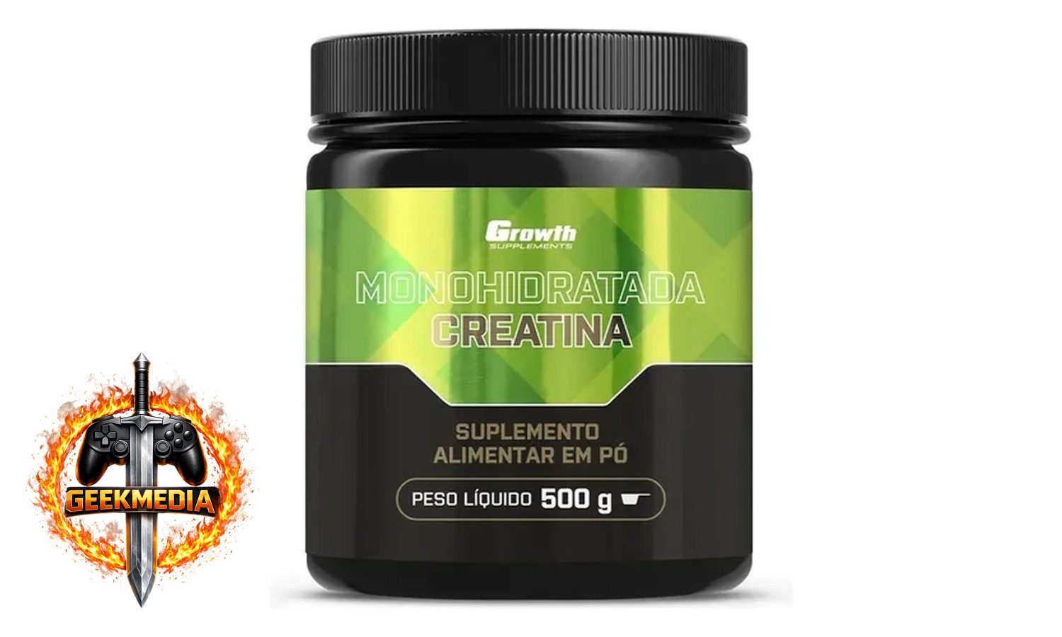 Creatina Monohidratada 500g Growth Supplements - Sem Sabor em Pó