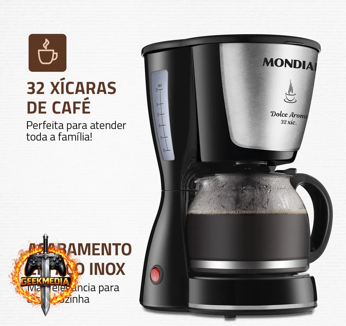 Cafeteira Elétrica Dolce Arome 800W - Mondial