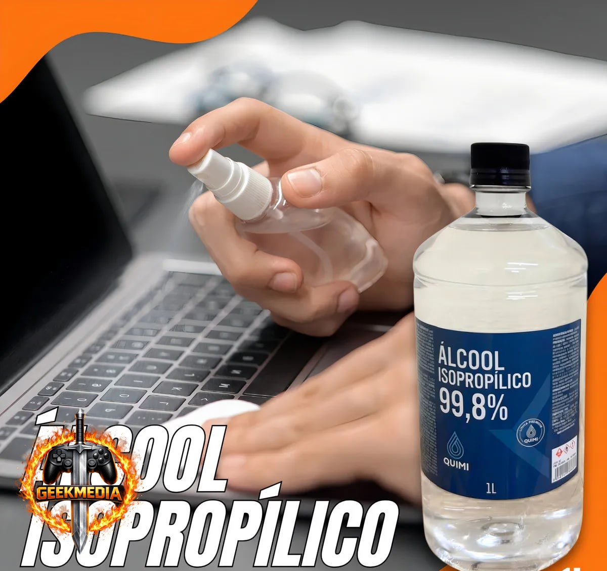 Álcool Isopropílico Limpa Telas 1 Litro