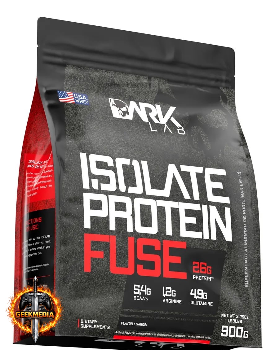 Whey Isolate Protein Fuse 900g Dark Lab Sabor Morango