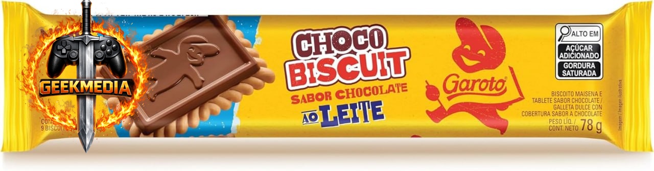 Biscoito com Chocolate Chocobiscuit GAROTO ao Leite 78g