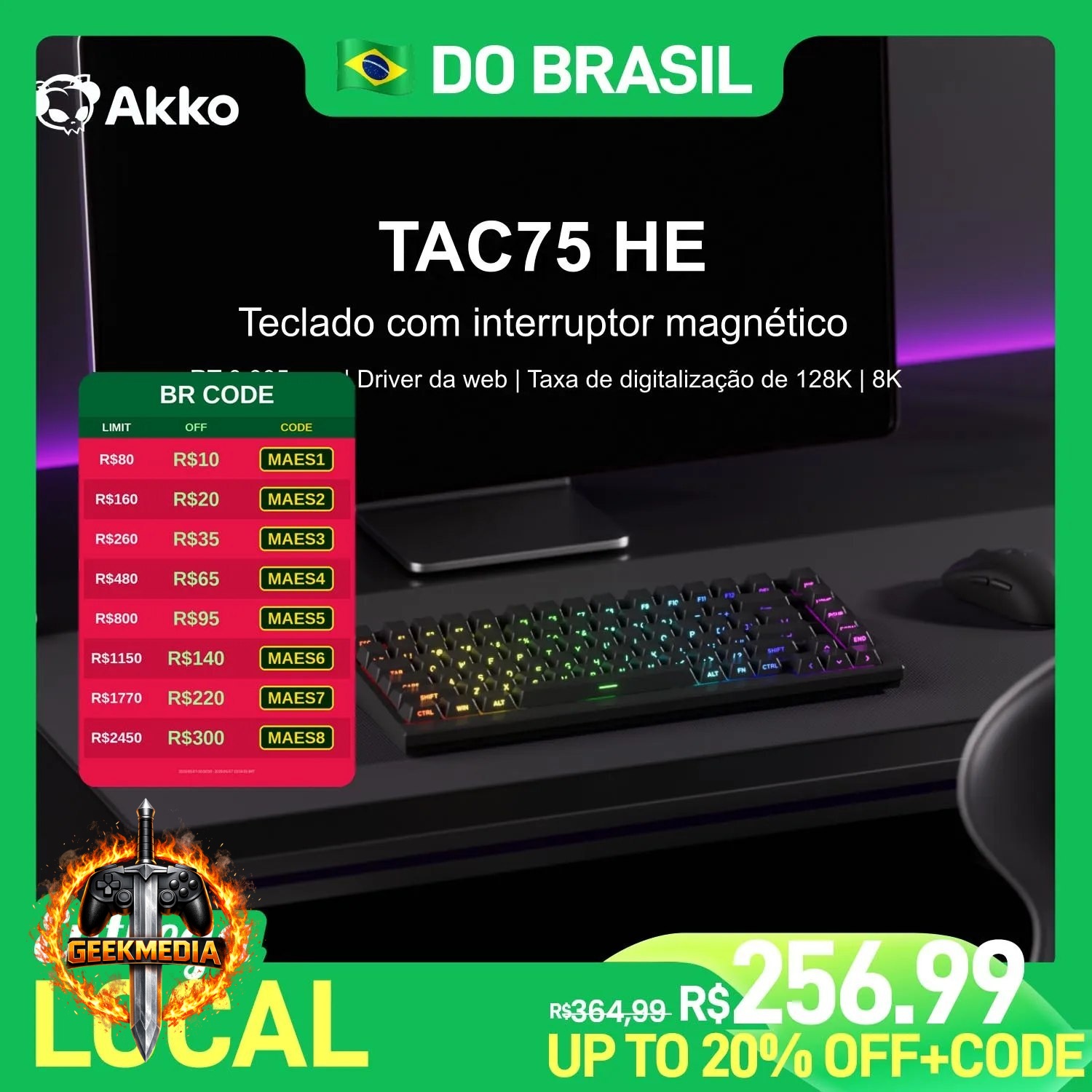Teclado Gamer Akko TAC75 HE