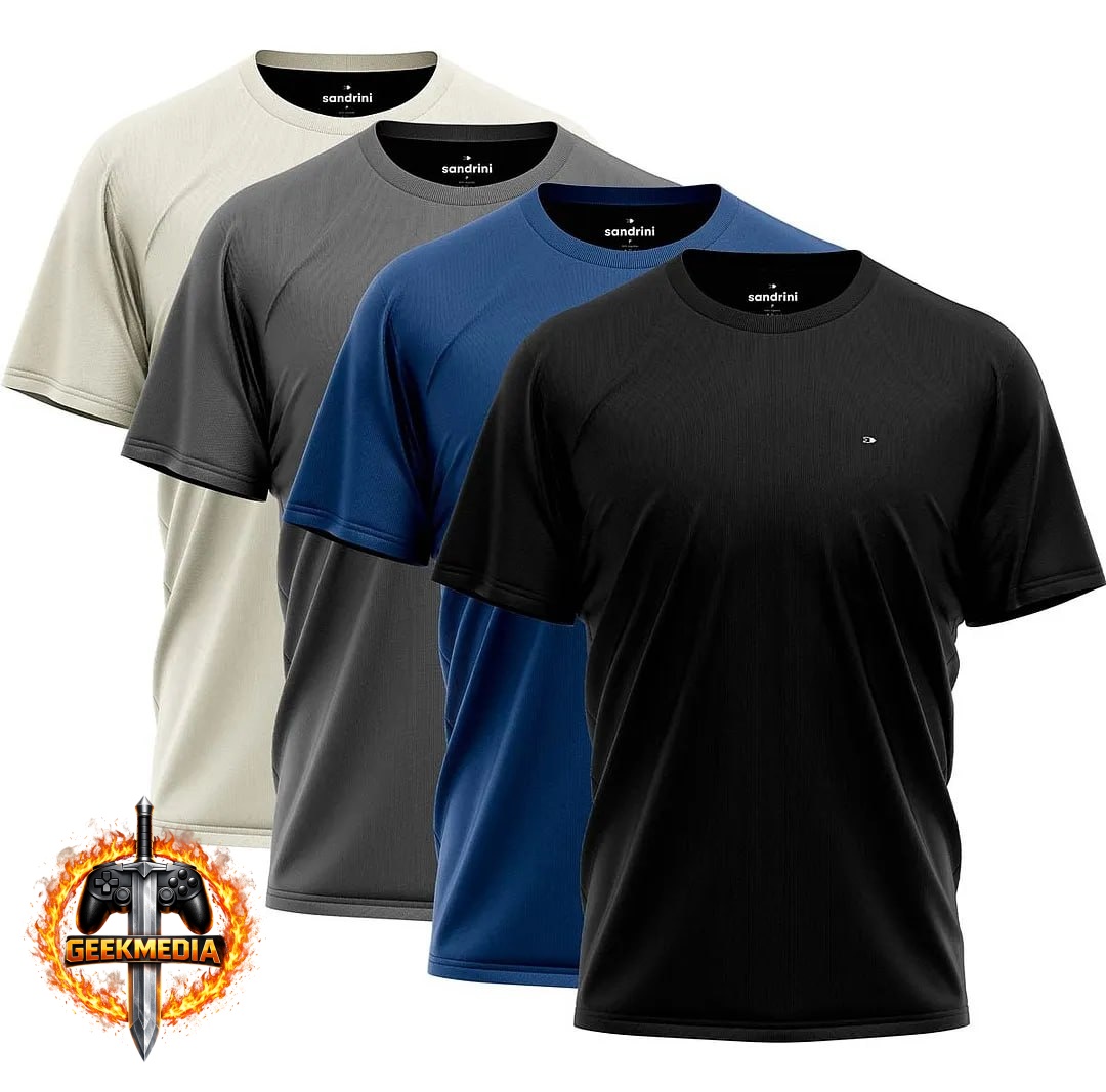 Kit 4 Camiseta Dry-fit Sandrini Masculina
