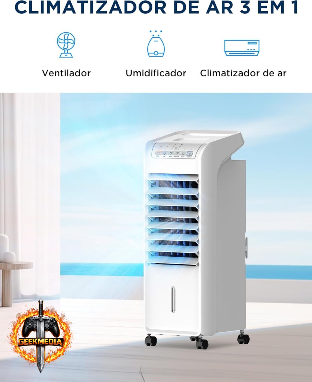 Midea Climatizador de Ar Frio 60W 4,5L - Branco 127V