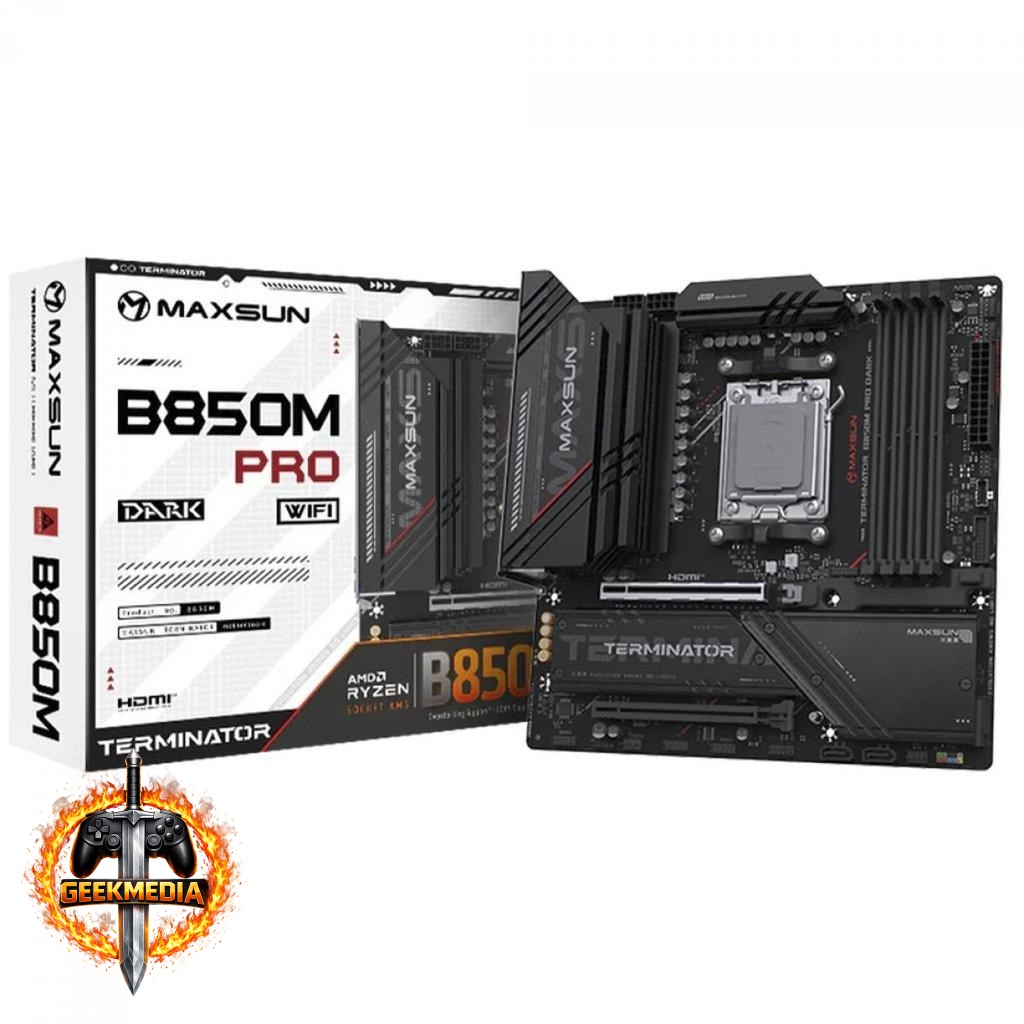 Placa Mãe Maxsun Terminator B850M Pro Dark WiFi