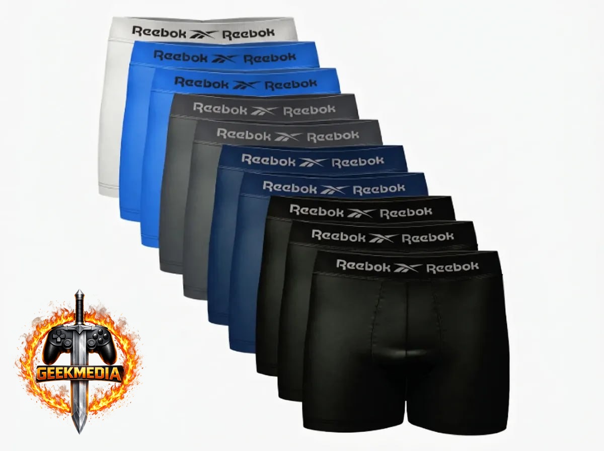 Reebok Kit 10 Cuecas Boxer Sem Costura Microfibra