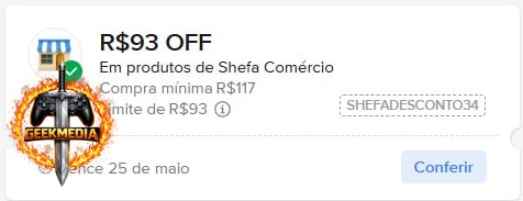 Cupom R 93 OFF no Mercado Livre