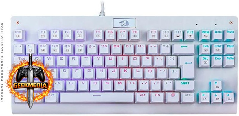 Redragon Dark Avenger RGB K568W - Switch Vermelho - Lunar White