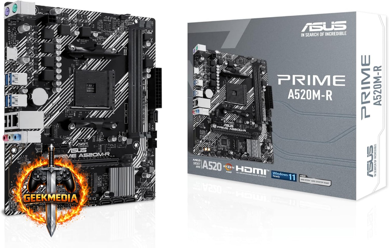 Placa Mãe ASUS PRIME A520M-R DDR4 AM4