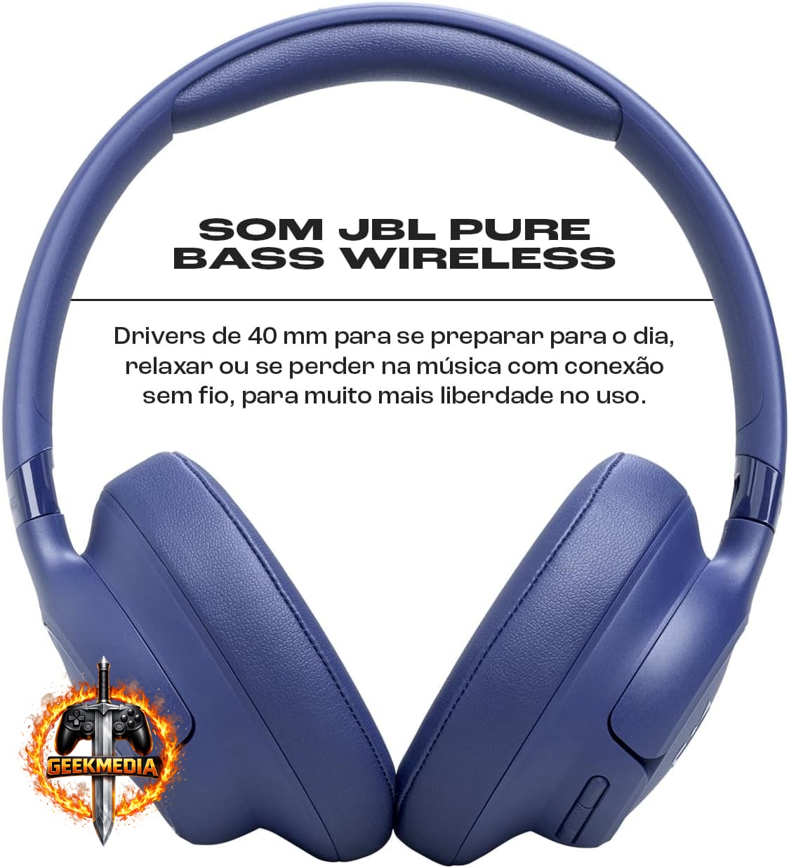 JBL Tune 730 - Over Ear - Cancelamento de Ruído - Azul