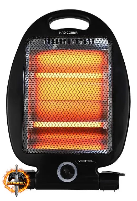 Aquecedor Elétrico Quartzo Ventisol 800W 127V Preto