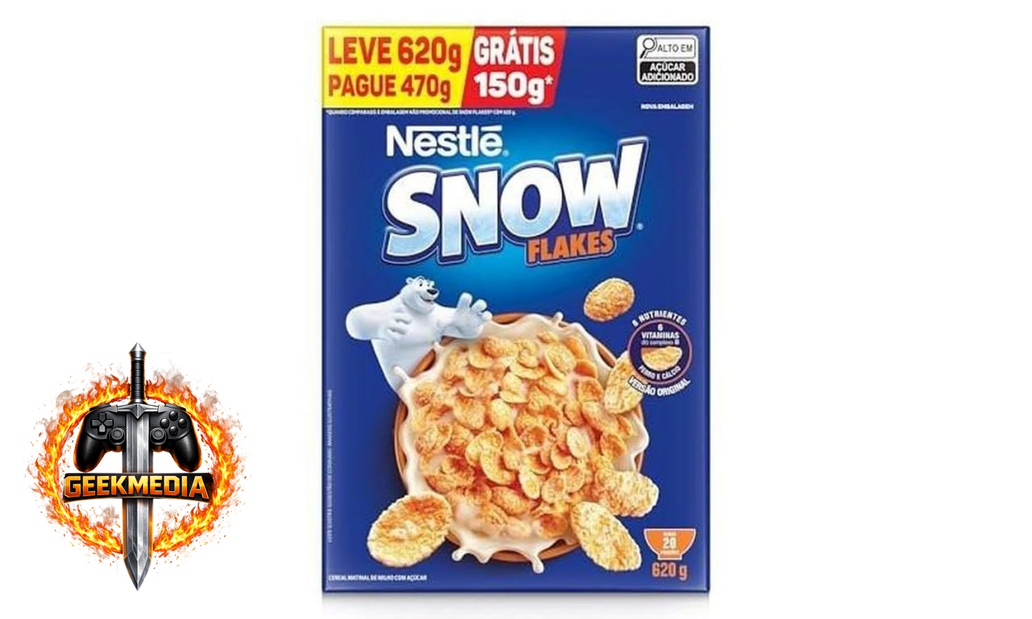 Snow Flakes Cereal Matinal Tradicional Leve 620G