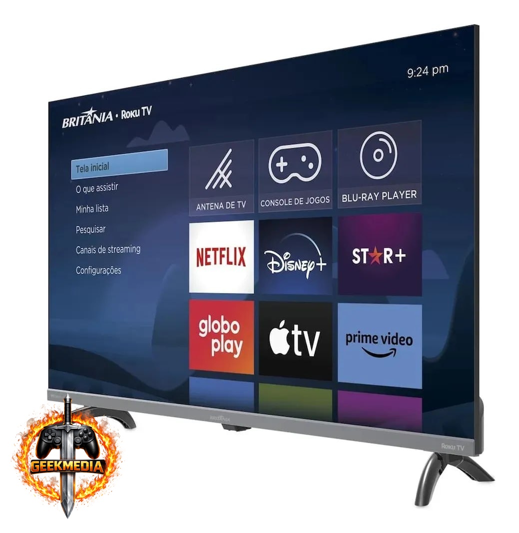 Smart TV 32 Pol Britânia B32KRA Roku TV
