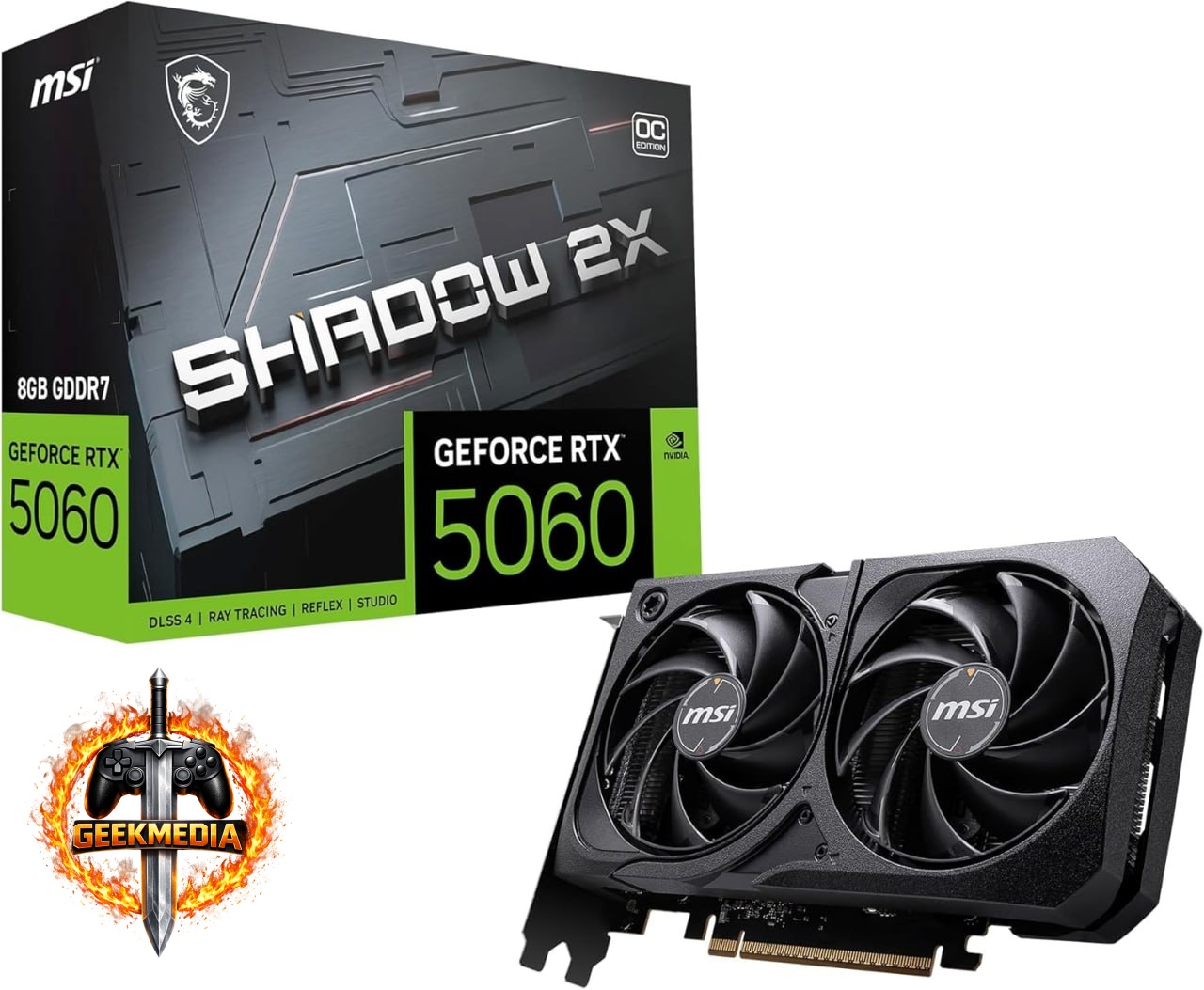Placa de Video MSI RTX 5060 Shadow 2X OC