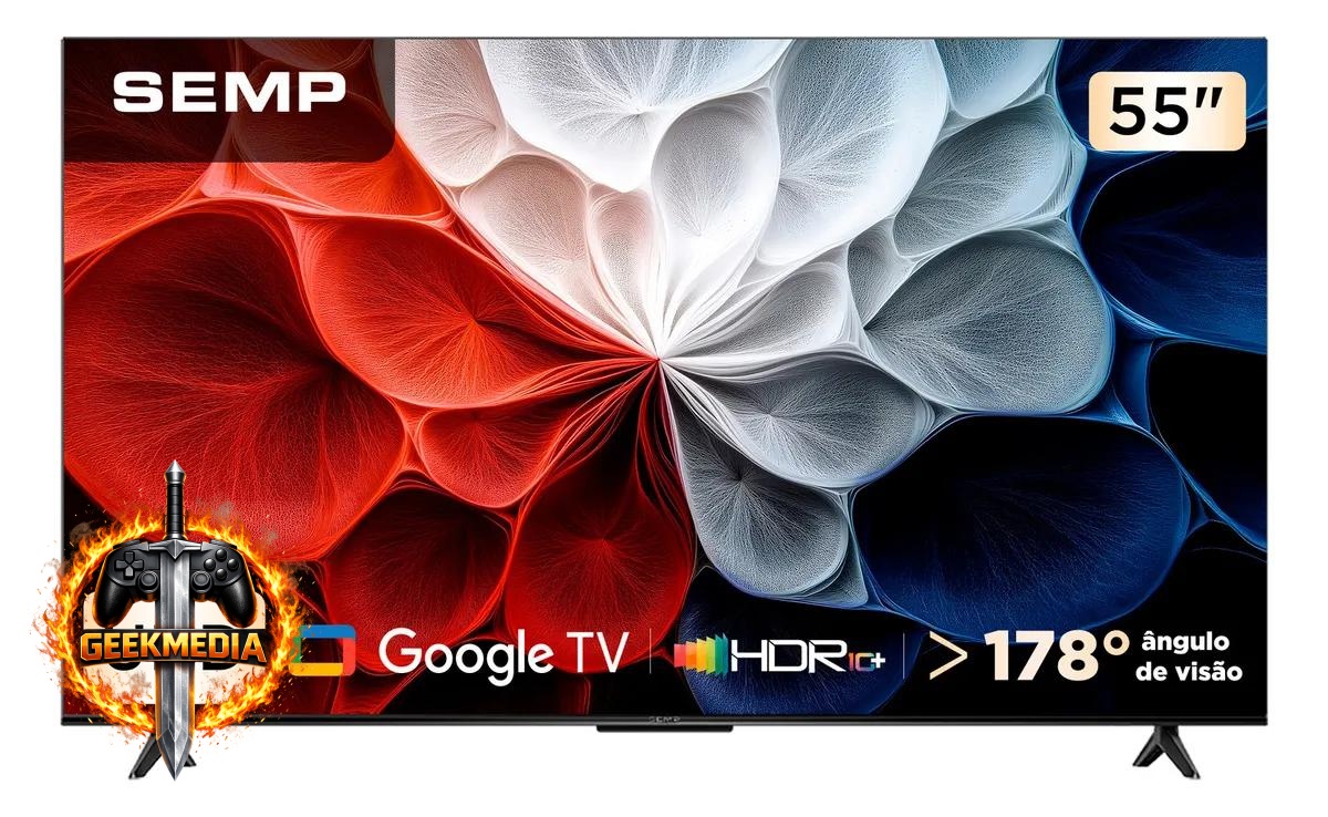 Smart TV Semp 55 Polegadas 4K Google TV