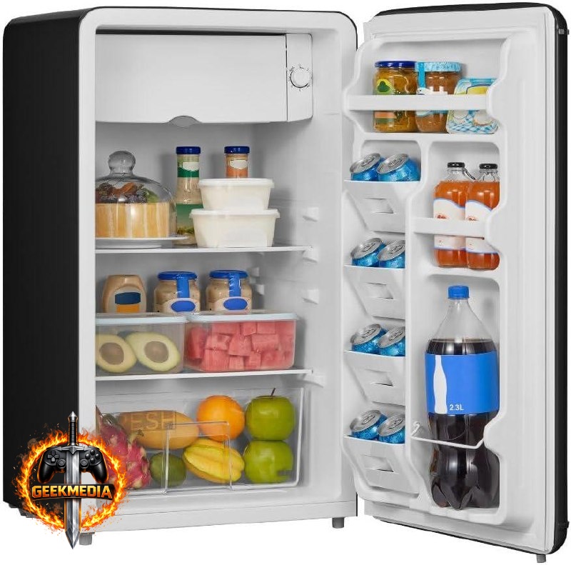Frigobar Retrô Midea 93L Preto Inverter Bivolt