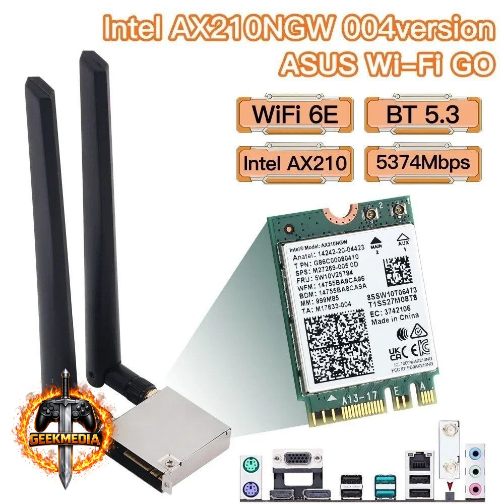 Wifi Go Box  Placa Ax210 Wifi6E  Bluetooth 5.3