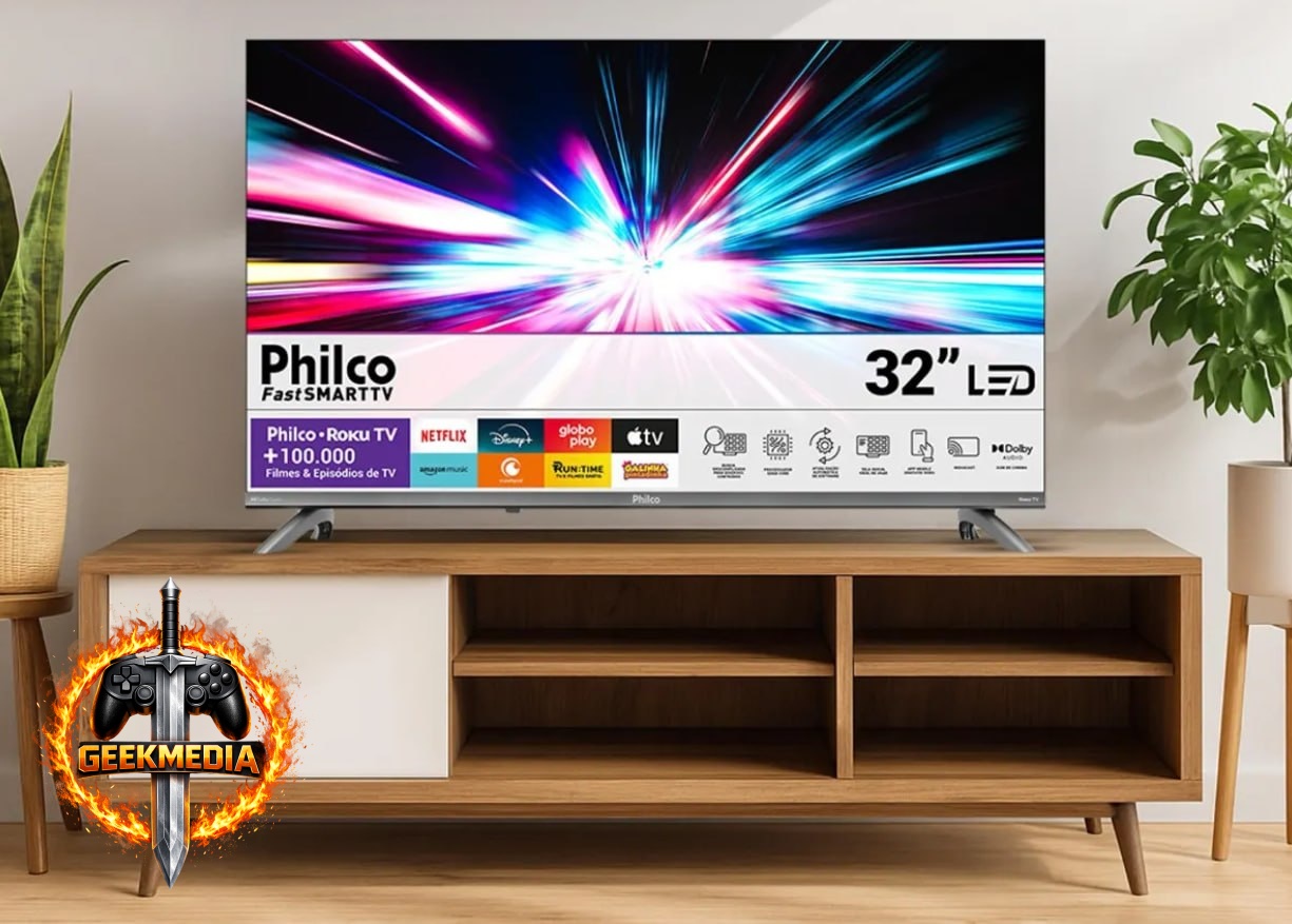 Smart TV 32 Philco Roku TV Dolby Áudio HDR10