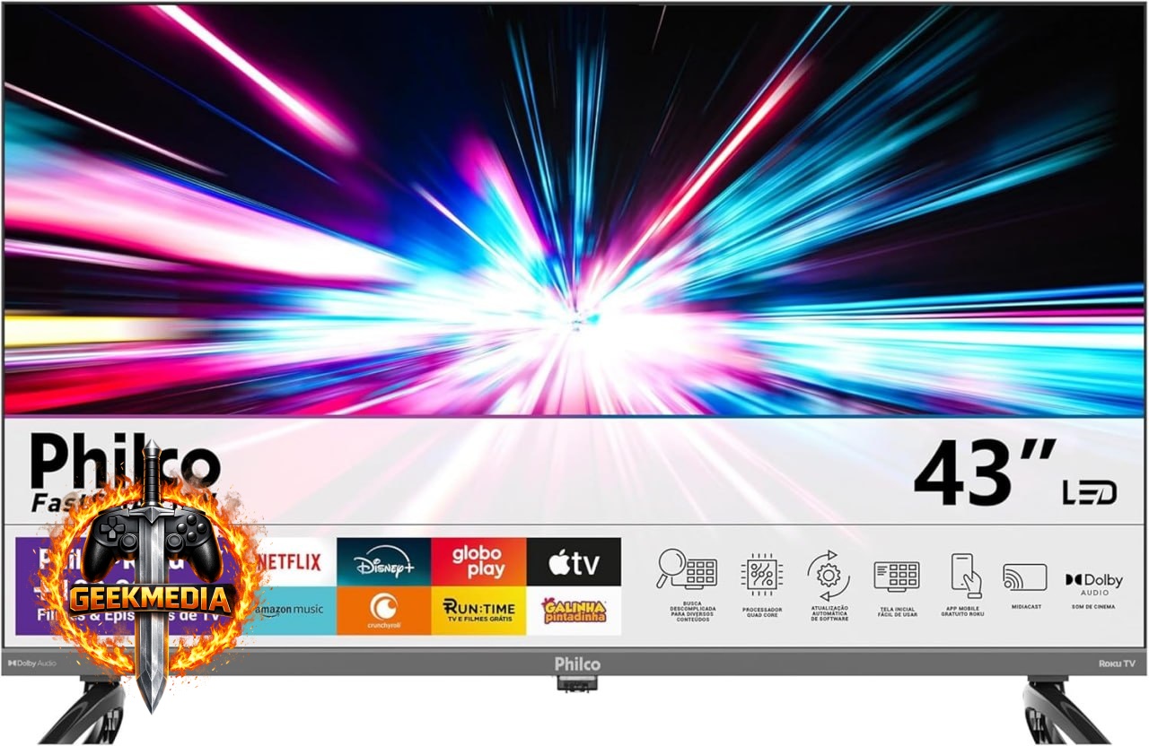 Philco Roku TV 43" HDR10 Dolby Áudio