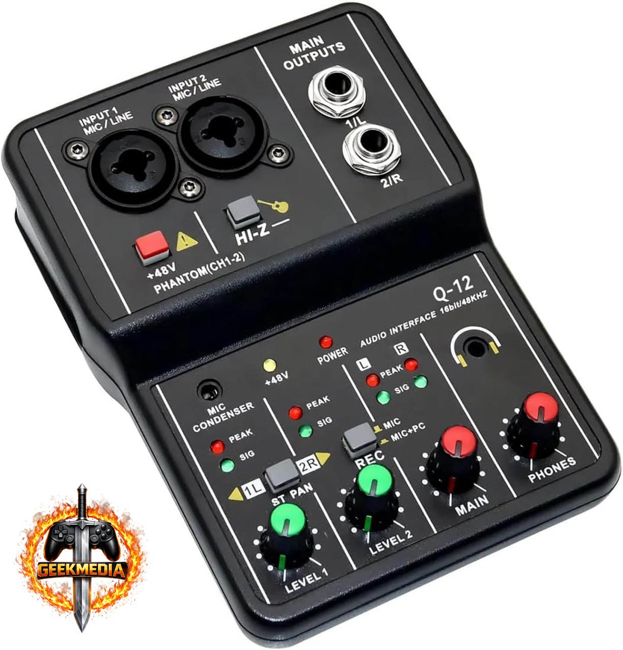Q-12 Interface de Áudio USB 2.0