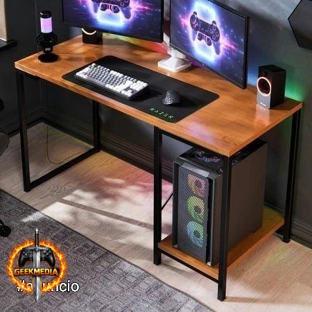 Mesa Escrivaninha Gamer Tóquio Estilo Industrial
