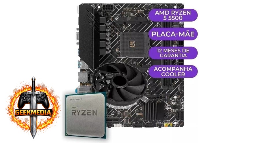 Kit Upgrade Gamer AMD Ryzen 5 5500, A520m
