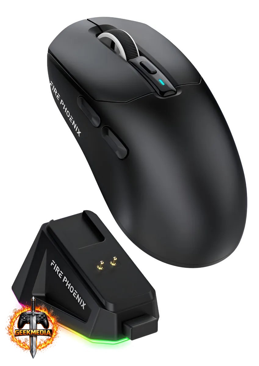 Mouse Gamer Sem Fio Fire Phoenix