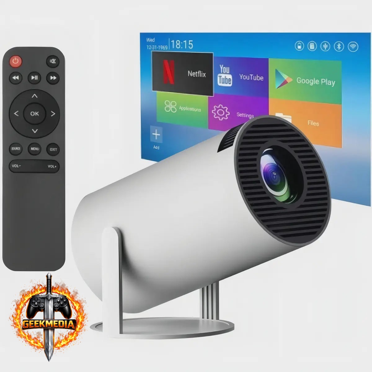Projetor Smart Portátil Full HD 4K Android 11
