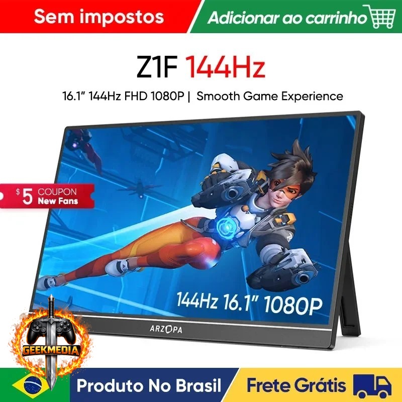 Monitor Portátil Arzopa Z1F 16" FHD 144Hz IPS