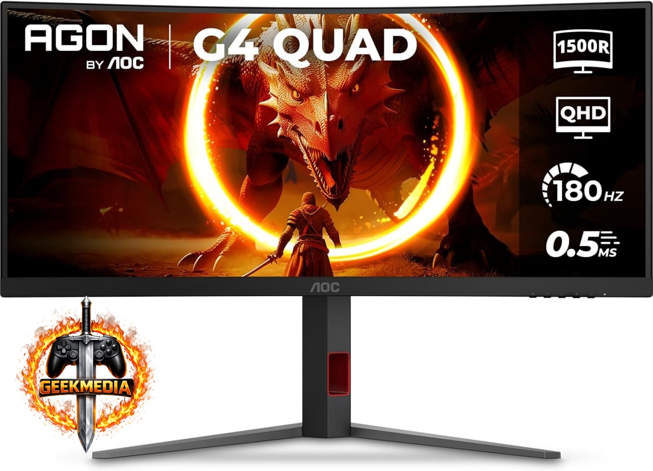 AOC AGON QUAD 34" Ultrawide WQHD 180Hz Curvo
